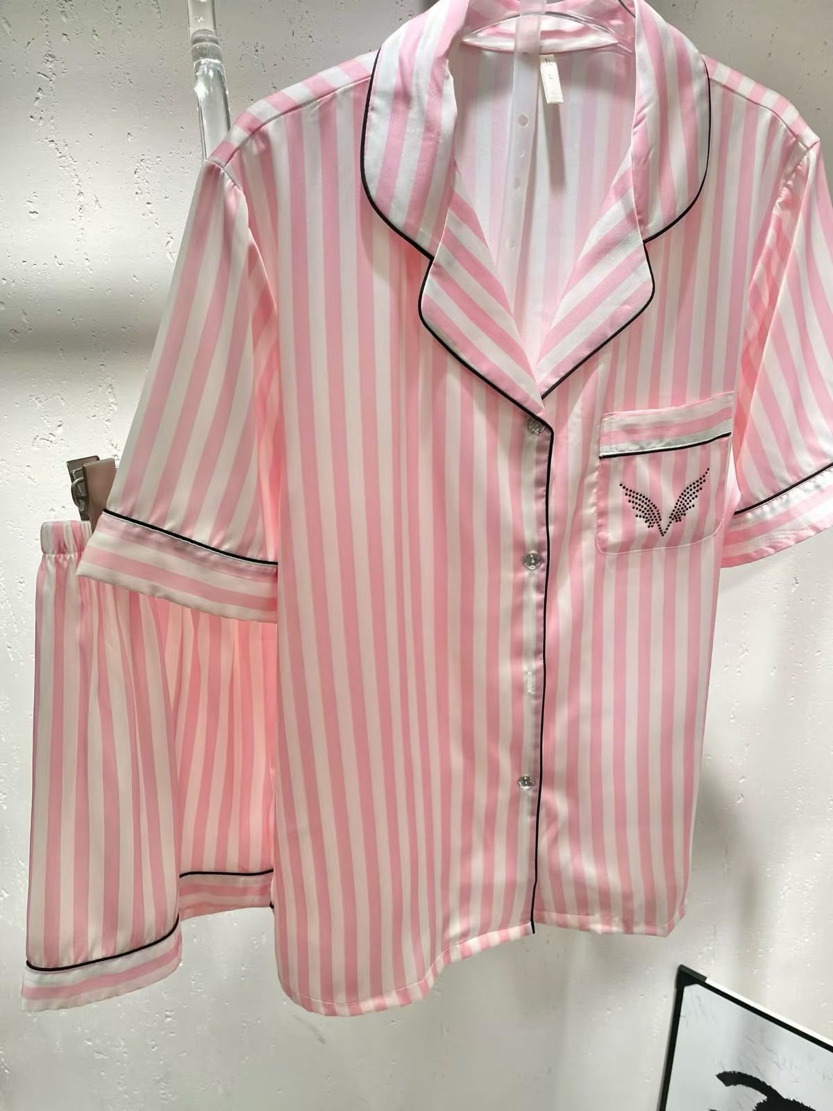 Blush Pink Striped Pajama Set
