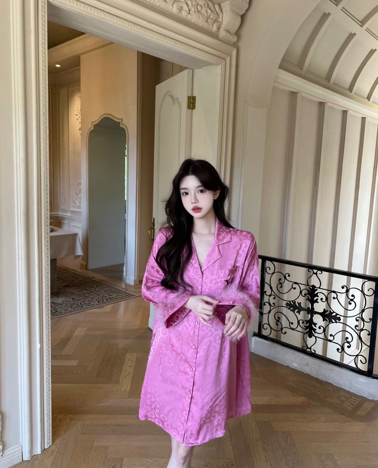 pink short dressing gown Victorias Secret Short Dressing Gown