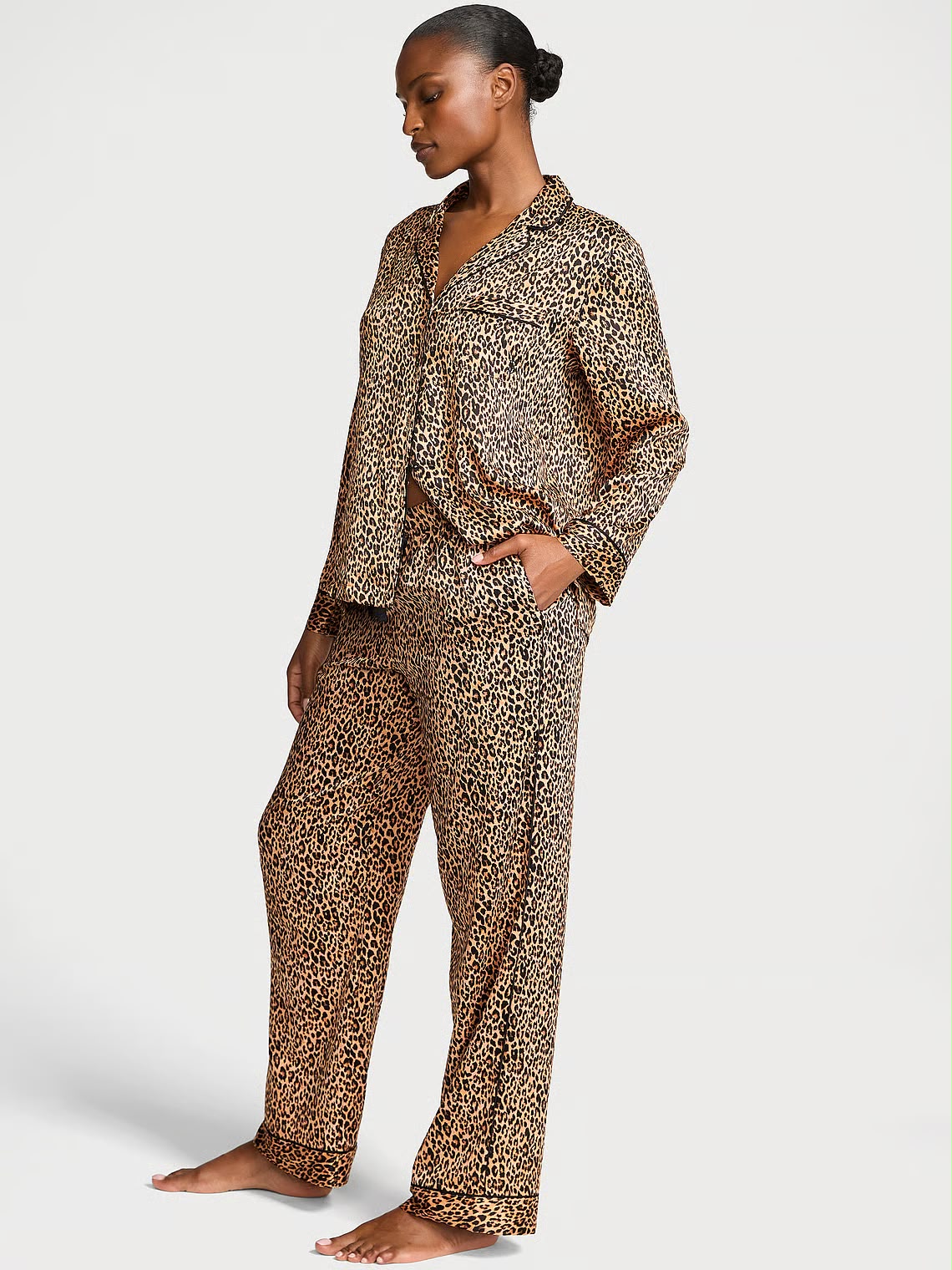 Signature Satin Long Pajama Set
